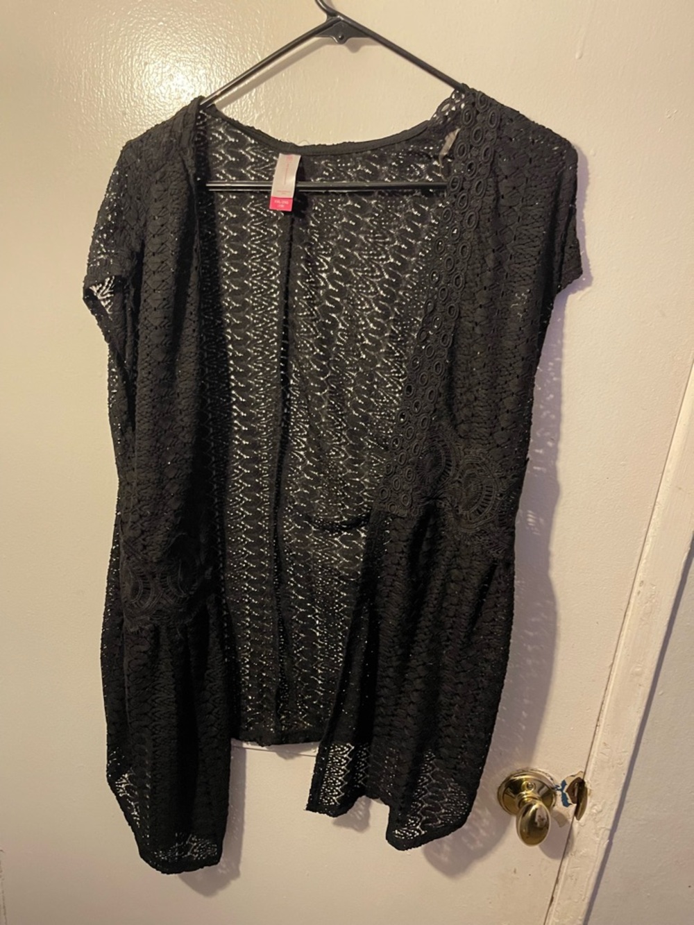 No Boundaries Black Lace Overlay Cardigan